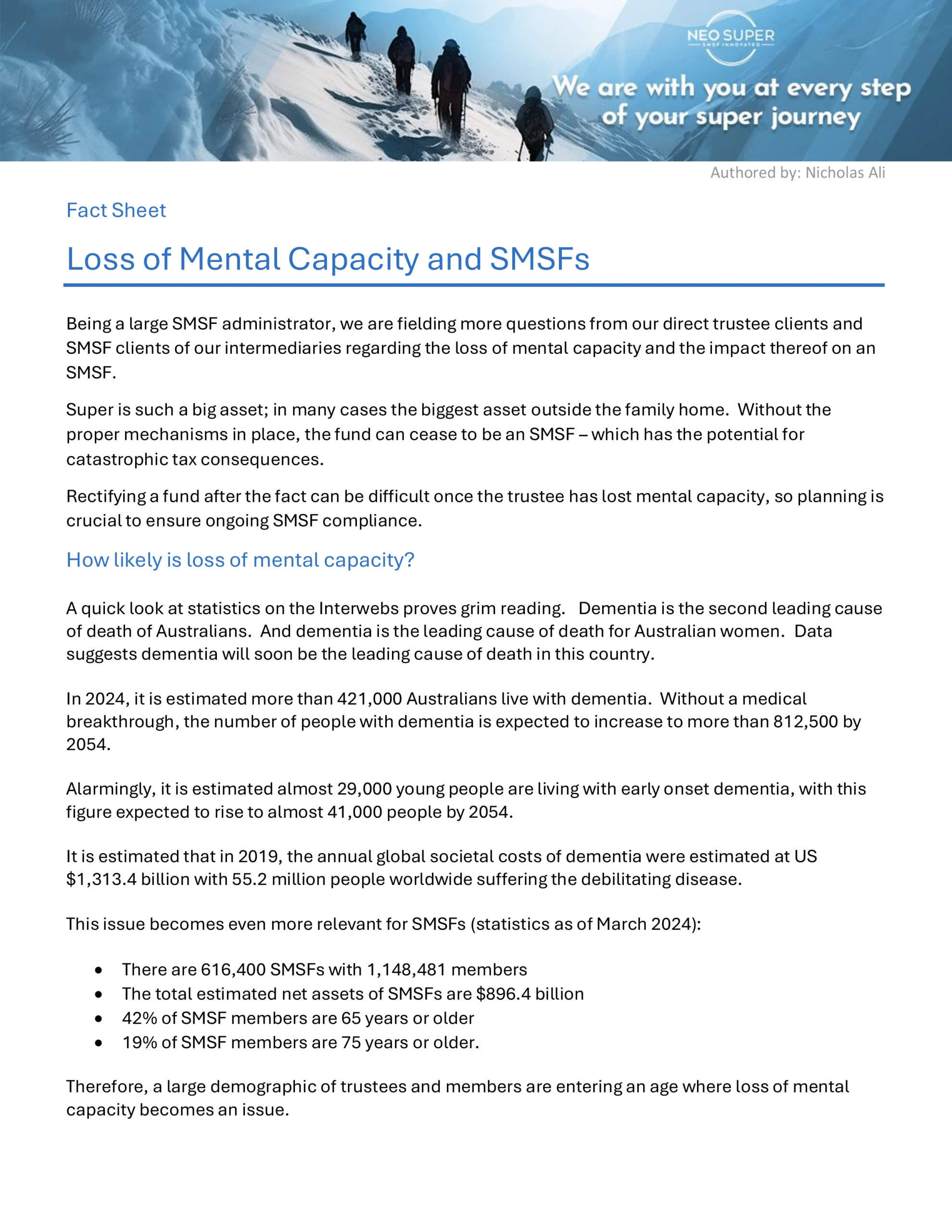 loss of mental capacity and smsfs